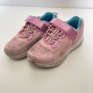 Girls RunSide Pink Athletic Knit Kids Tennis Shoe Sneakers size 10